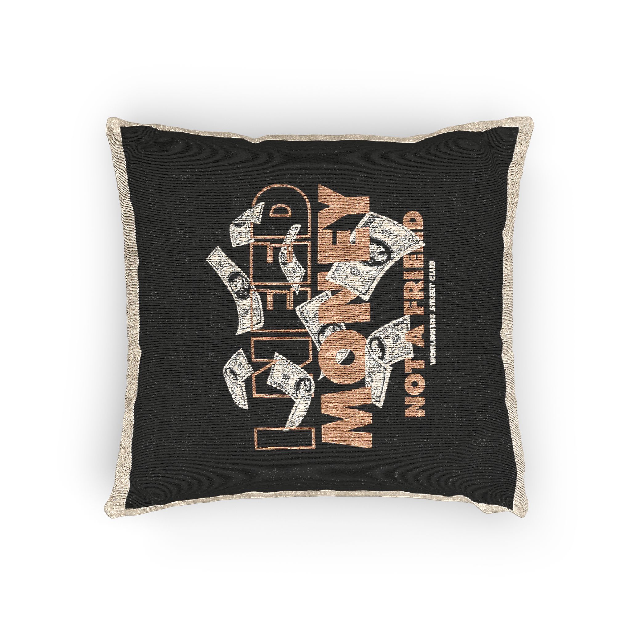 I Need Money Not A Friend Simple Vintage Fashion Woven Pillow - Image 4