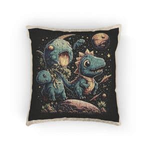 Cosmic Rex Woven Pillow