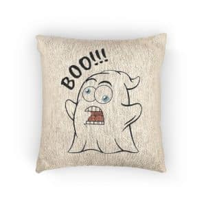 Funny Cartoon Ghost Character Woven Pillow