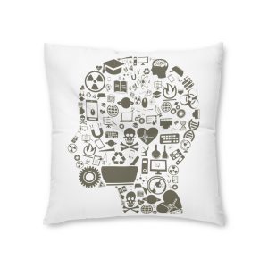 Science Head Signs 171628 Tufted Floor Pillow Square