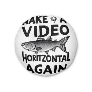 Make A Video Horizontal Again Tufted Floor Pillow Round