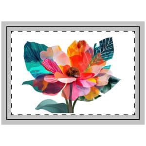 Colorful Abstract Flower Illustration Throw Pillow