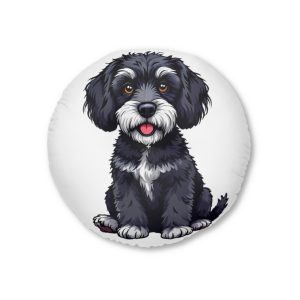 Dogs Collection 21 Tufted Floor Pillow Round