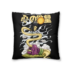 Nukekubi Japanese Ghost Characters With Text Illustration Tufted Floor Pillow Square