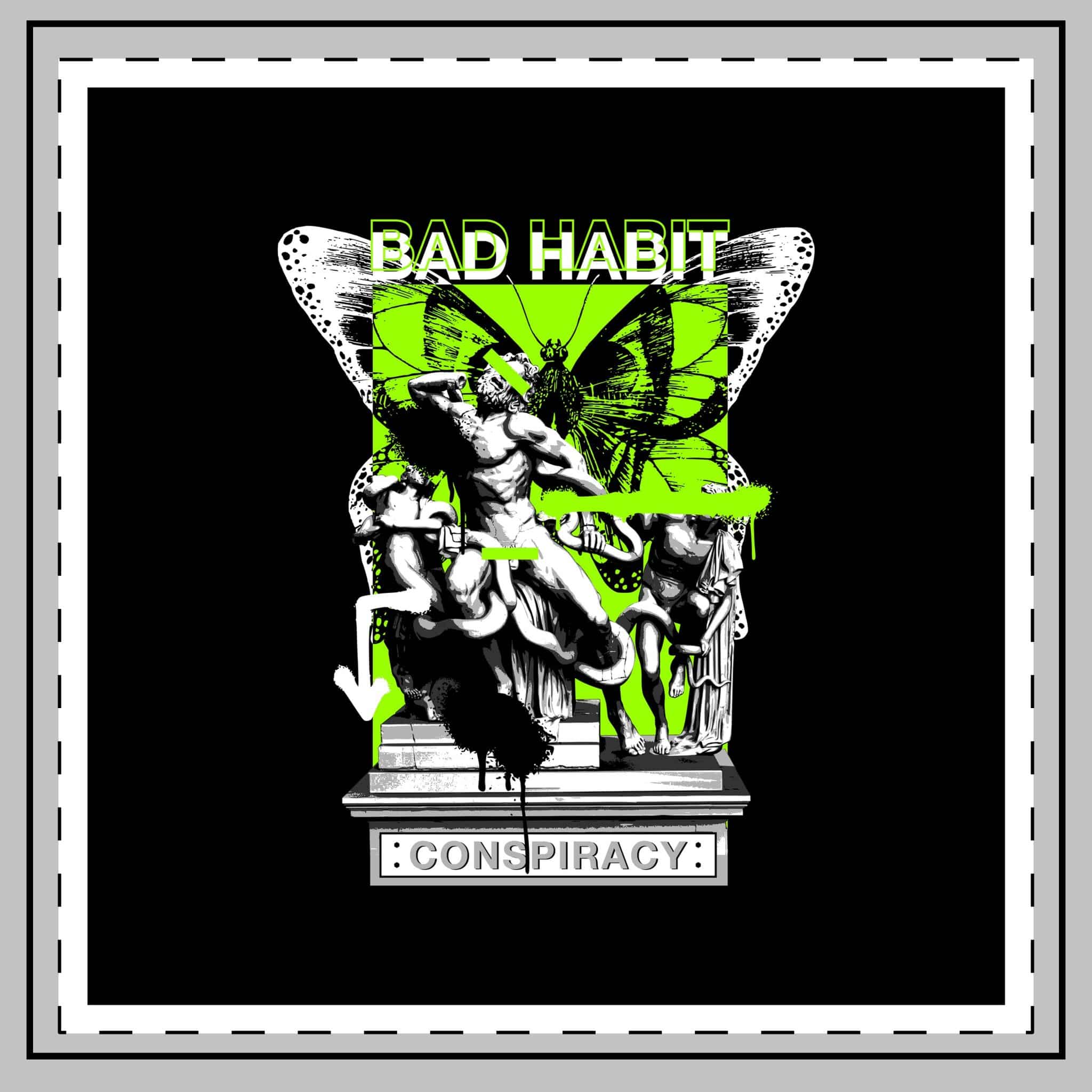 Bad Habit Conspiracy Street Style Vintage Fashion Throw Pillow - Image 2
