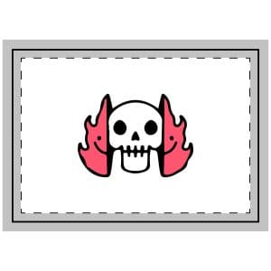 Cool Two Half Fire With Skull Face Inside Illustration Street Wear T Shirt Throw Pillow