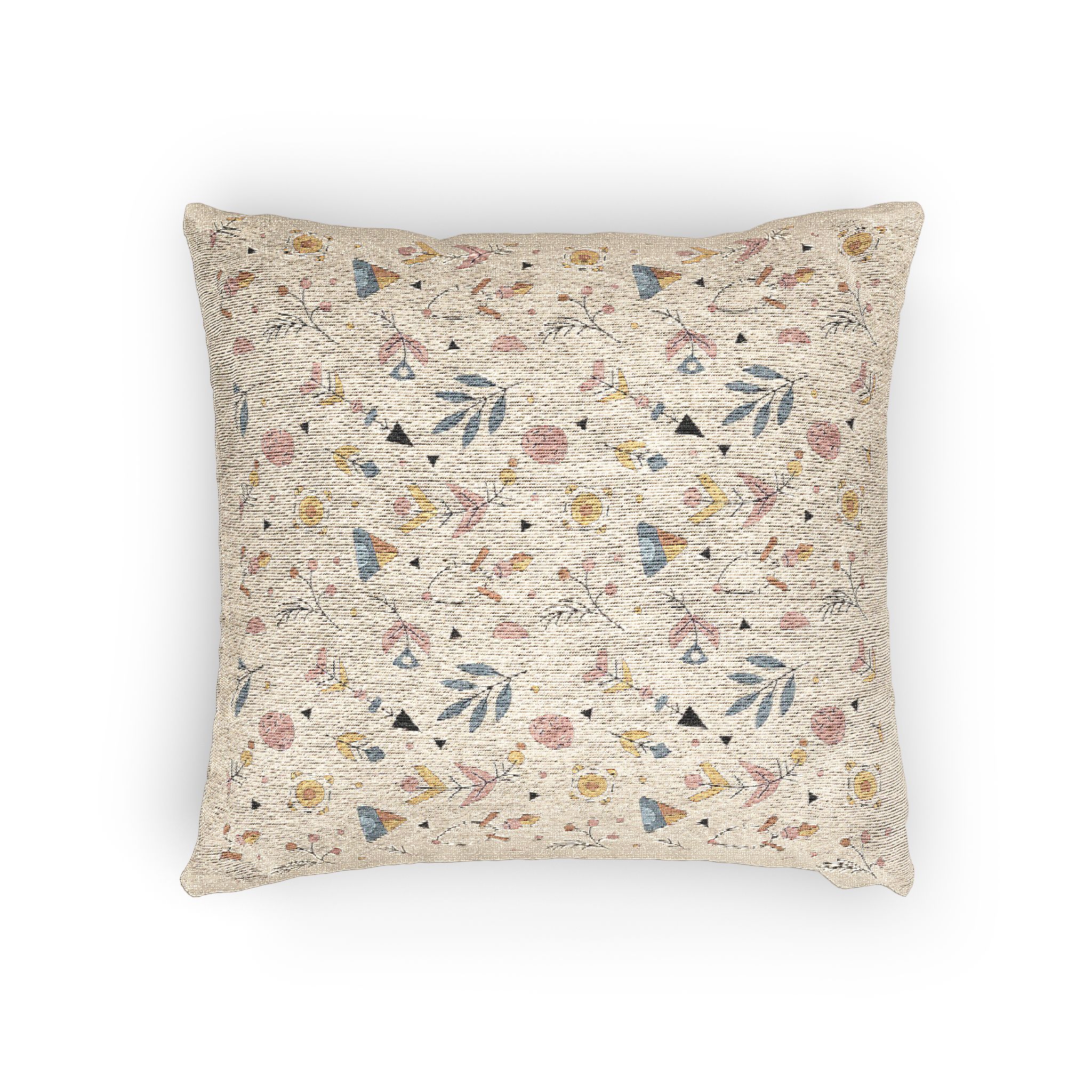 Boho Pattern Design Woven Pillow - Image 4