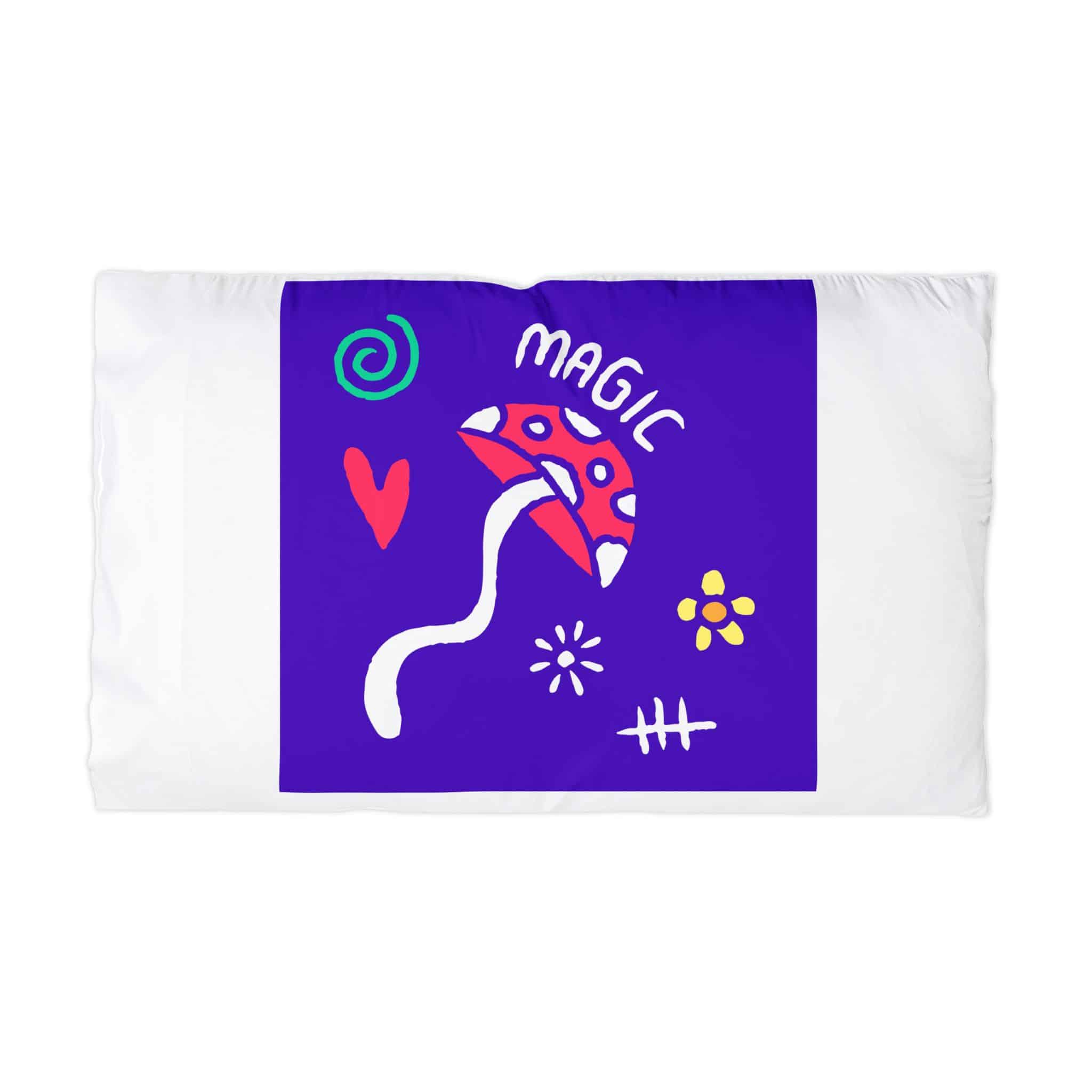 Abstract Magic Mushroom Cartoon Illustration T Shirt Sticker Microfiber Pillowcase