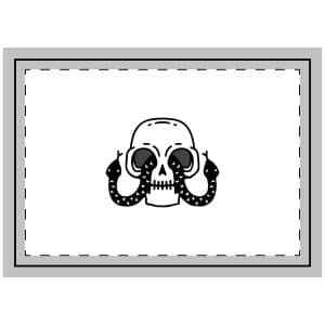 Cool Skull Head With Snakes Eyes Illustration T Shirt Sticker Apparel Merchandise Throw Pillow