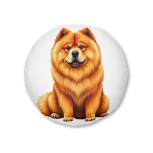 Dogs Collection 34 Tufted Floor Pillow Round
