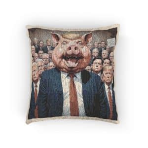 President Pig 7 Woven Pillow