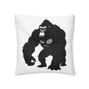 Powerful Gorilla Mascot Vector Illustration Gorilla Mascot Gorilla Vector Silhouettes Tufted Floor Pillow Square