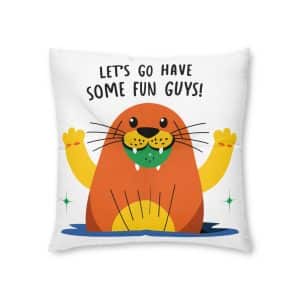 Lets Go Have Some Fun Guys Tufted Floor Pillow Square