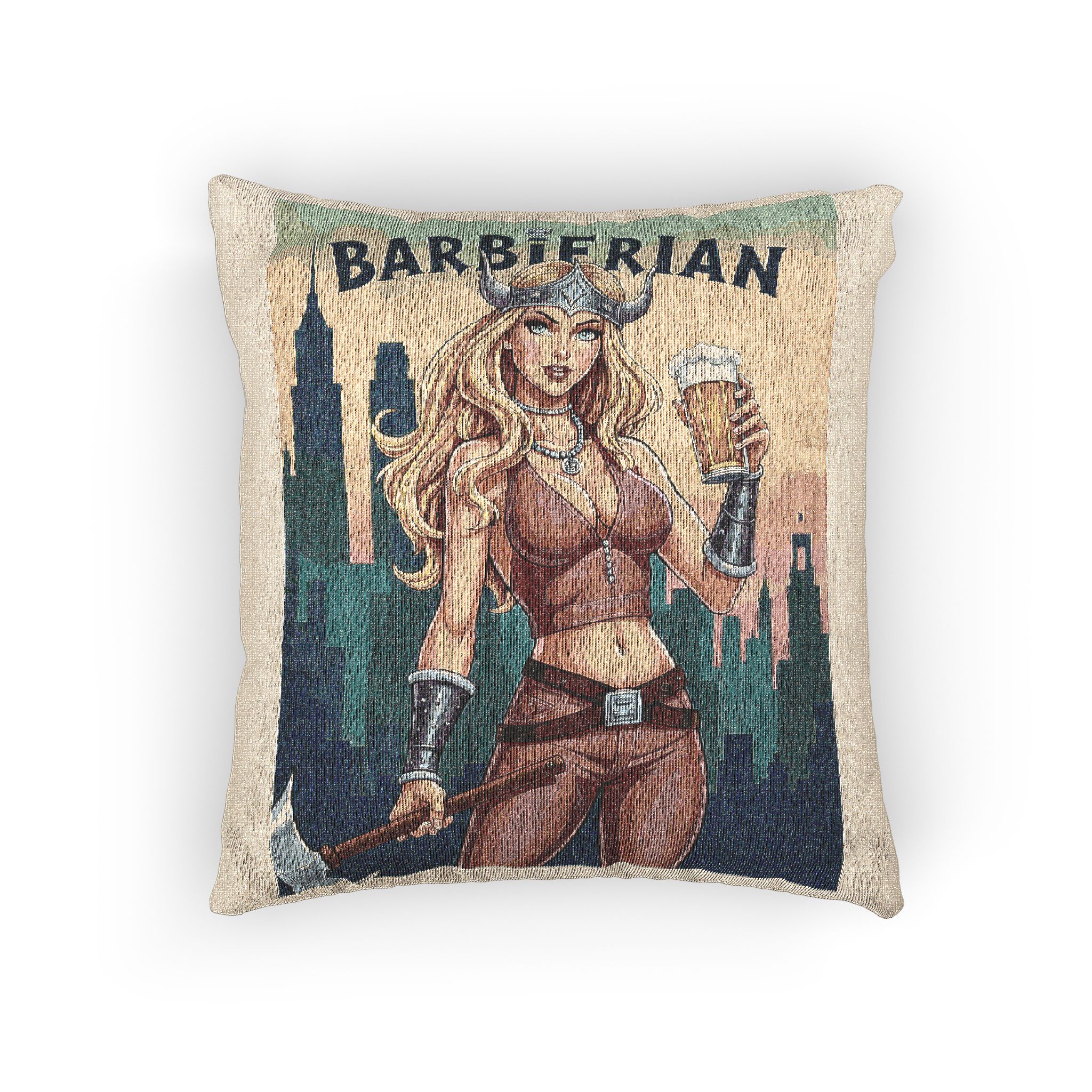 Barbierian (2) Woven Pillow - Image 3