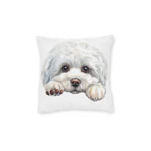 Dogs 19 Square Pillow Pink Back