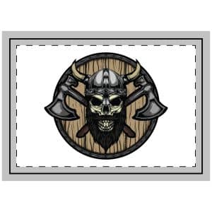 Viking Skull Throw Pillow