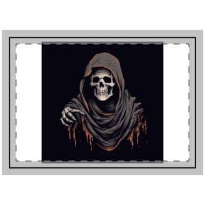 Skeleton In A Mantle 29 01 Throw Pillow