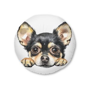 Dogs 30 Tufted Floor Pillow Round