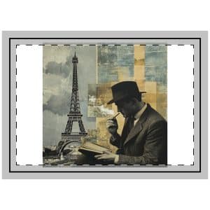 Vintage Paris Throw Pillow