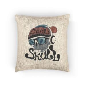 Cool Skull Beats Woven Pillow