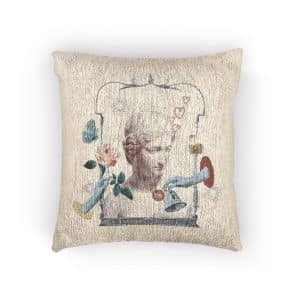 Greek Goddess Statue Online Dating Notification Aesthetic Mixed Media Woven Pillow
