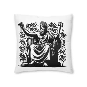 Zeus Deity Mythology Tufted Floor Pillow Square