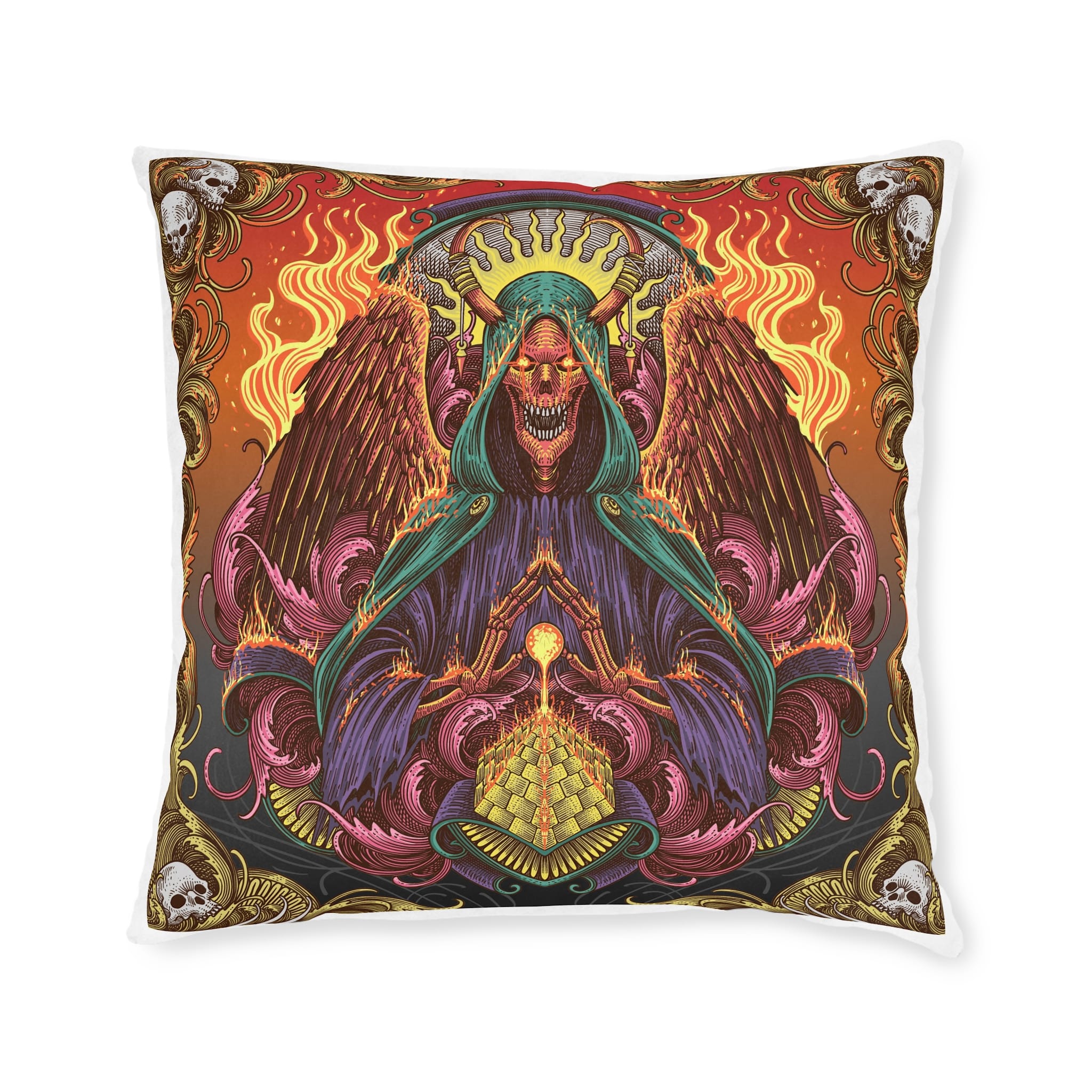 The First Villain Square Pillow Pink Back - Image 9