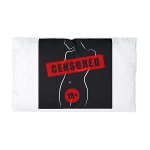 Alines Black Censor Microfiber Pillowcase