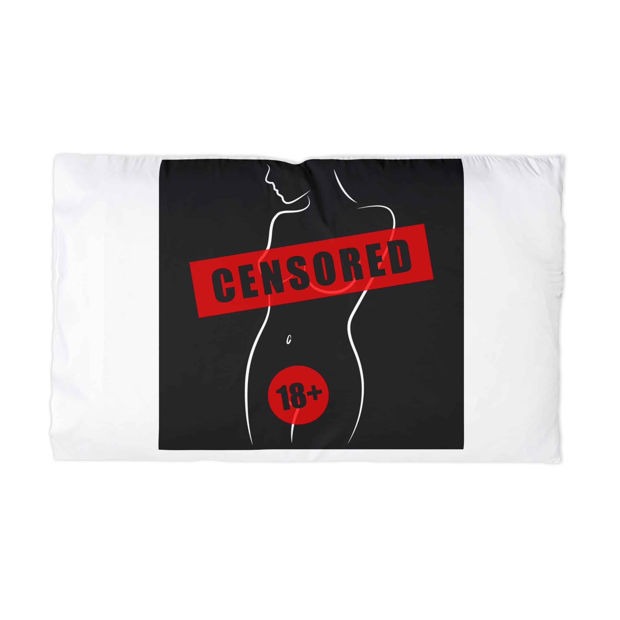 Alines Black Censor Microfiber Pillowcase