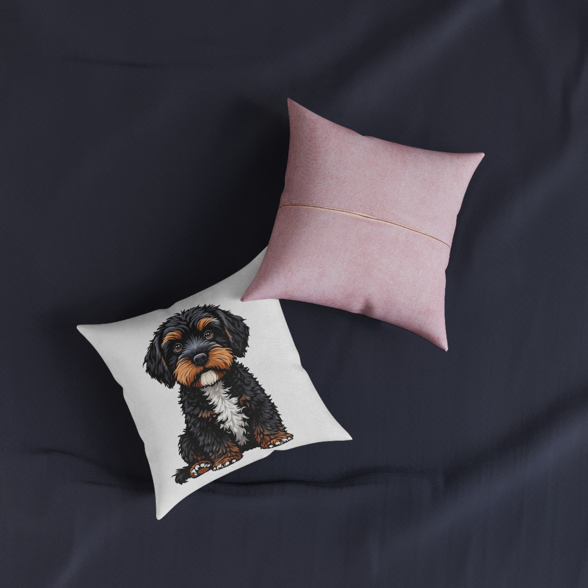Original Design 654E9B Square Pillow Pink Back - Image 3