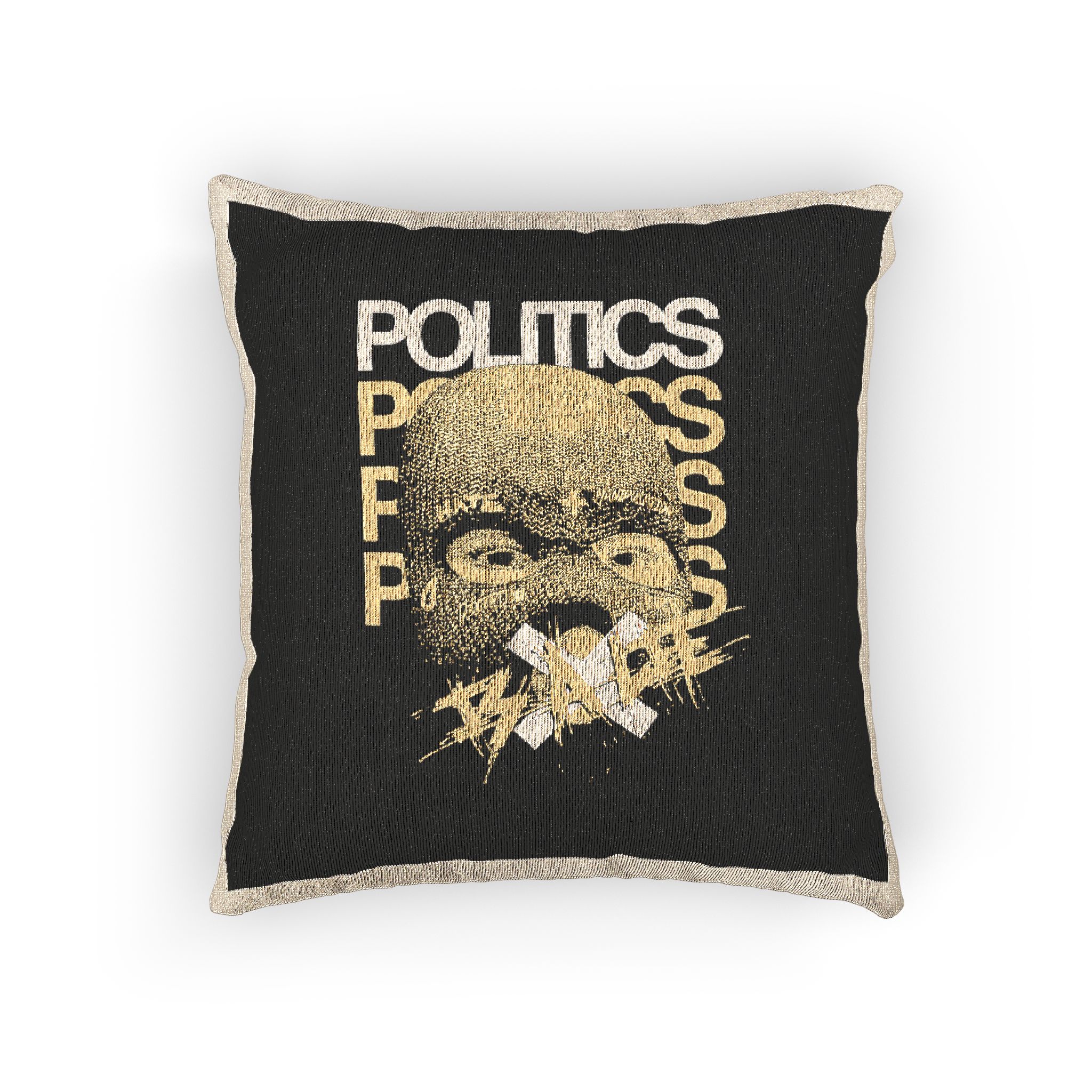 Politics Is A Lie Sinple Vintage Fashion Woven Pillow - Image 3