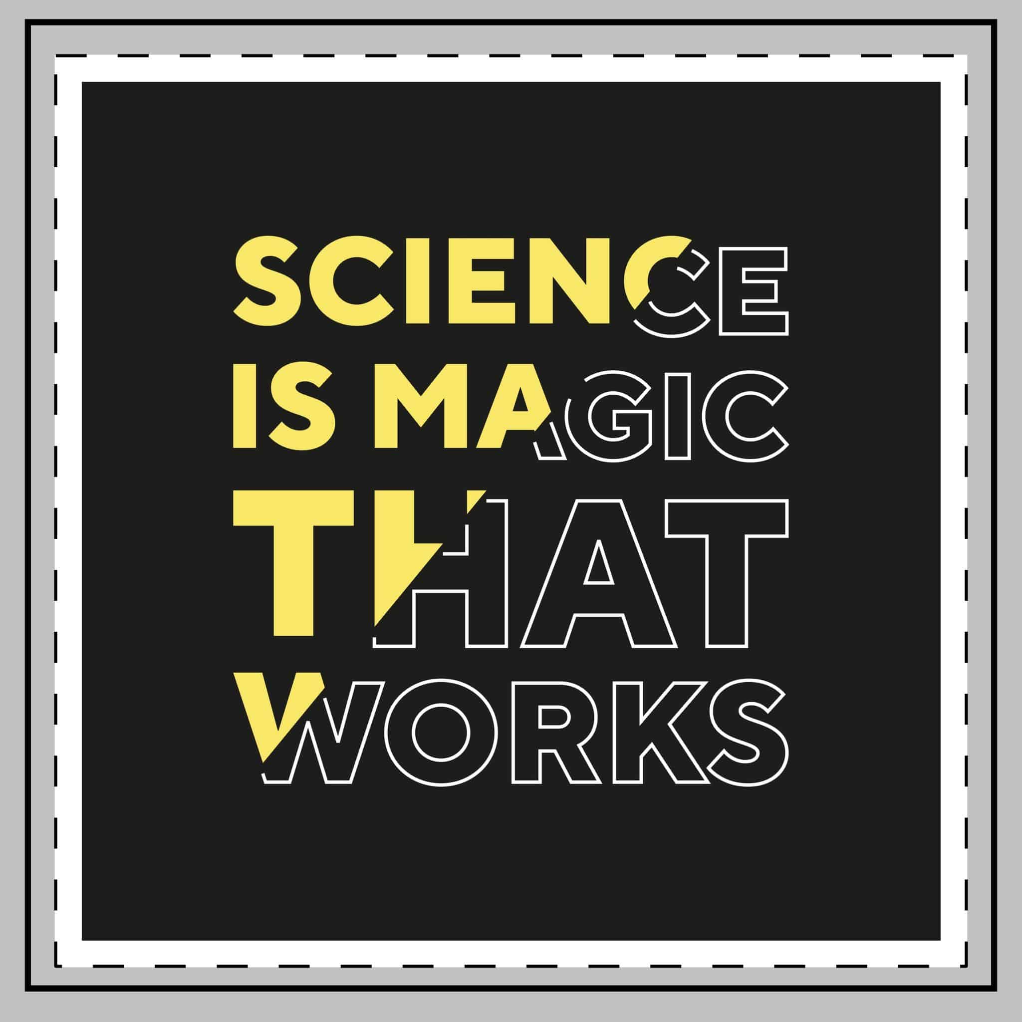 Science Is Magic That Works Throw Pillow - Image 2