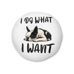 I Do What I Want Copia Tufted Floor Pillow Round