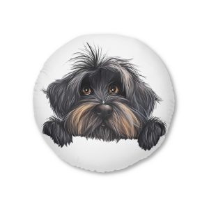 Dogs 23 Tufted Floor Pillow Round