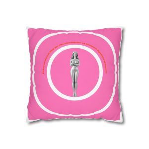 Vector International Day Elimination Violence Against Women Poster Banner Square Poly Canvas Pillowcase