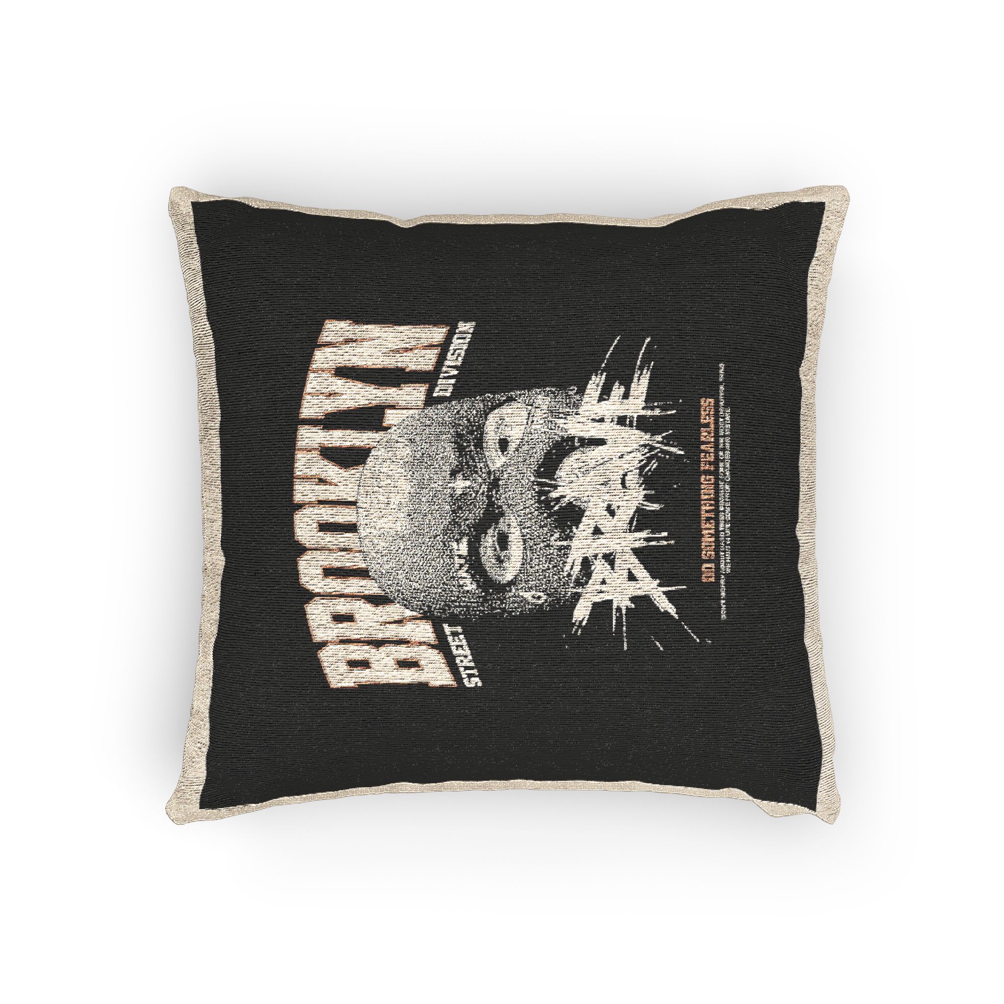 Brooklyn Street Division Street Vintage Fashion Woven Pillow - Image 4