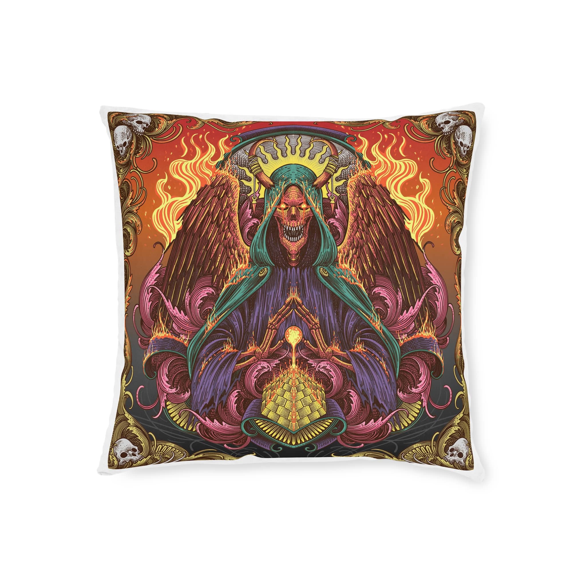 The First Villain Square Pillow Pink Back - Image 5