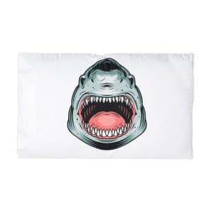 Concepto Cabeza Tiburon Agresivo Colorido Microfiber Pillowcase
