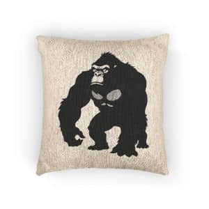 Powerful Gorilla Mascot Vector Illustration Gorilla Mascot Gorilla Vector Silhouettes Woven Pillow