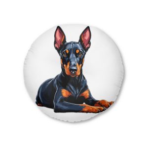 Dogs Collection 36 Tufted Floor Pillow Round