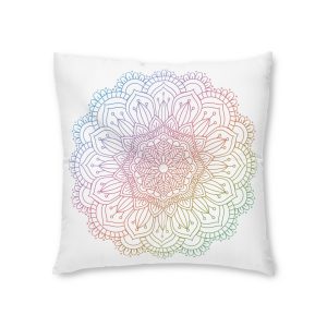 Mandala Design In Rainbow Colours 2203 Tufted Floor Pillow Square