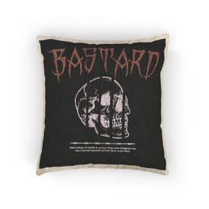 Bastard Skull Streetwear Design Clothing Woven Pillow