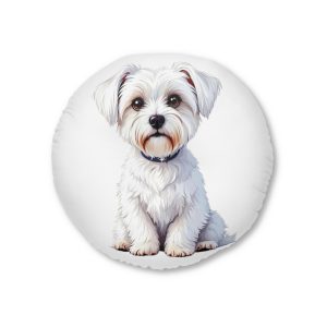 Dogs Collection 5 Tufted Floor Pillow Round