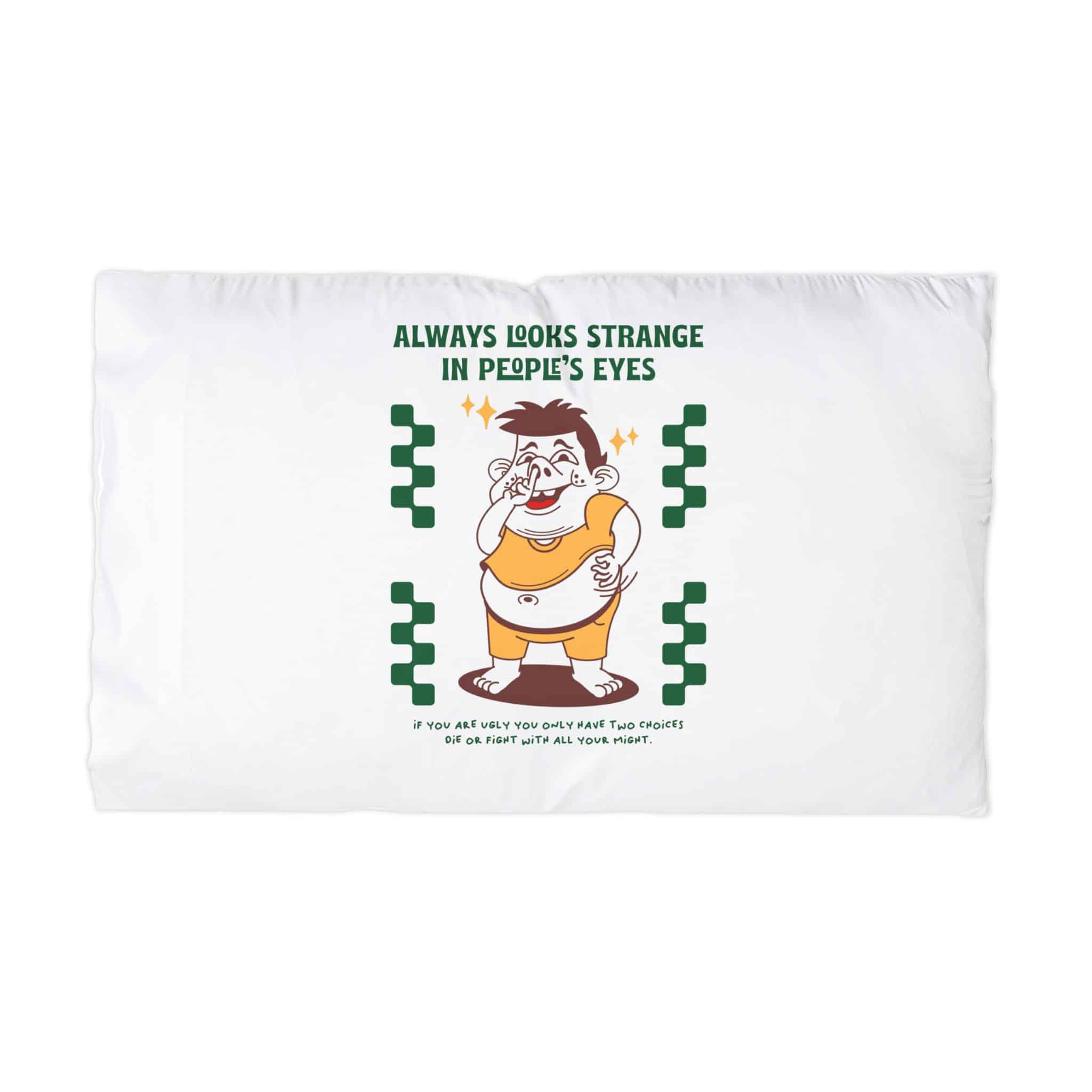 Cartoon Style Illustration Poster No One Is Born Perfect Microfiber Pillowcase
