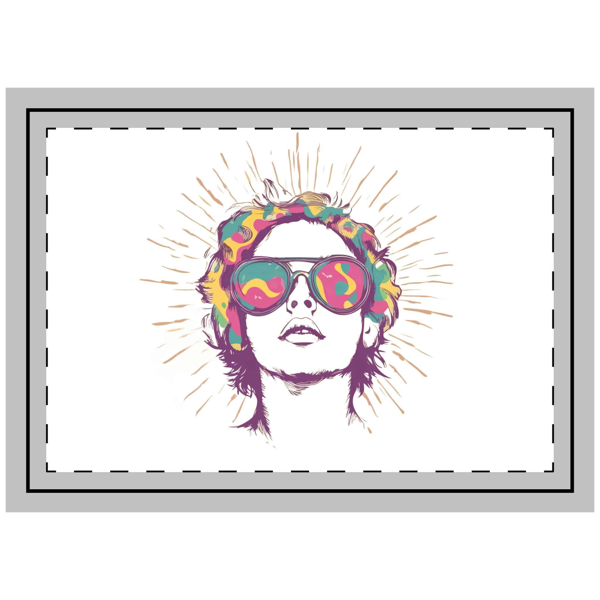 Hippies Design Beige Background Vector Illustration Throw Pillow