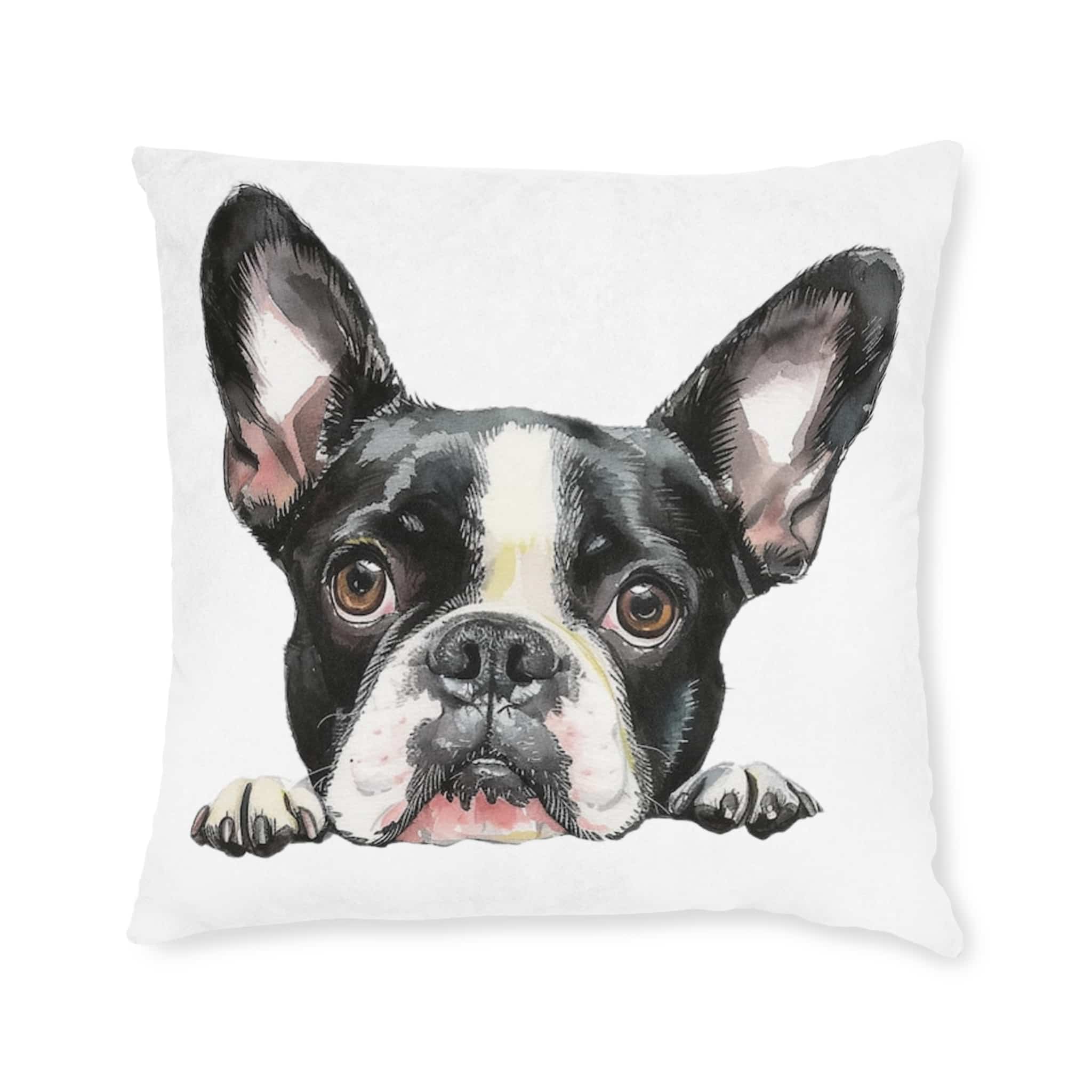 Dogs 31 Square Pillow Pink Back - Image 9