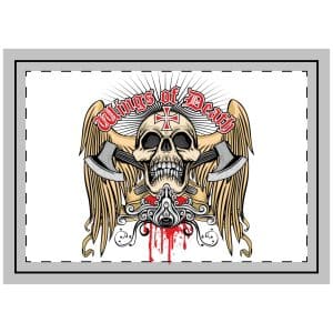 Gothic Sign With Skull Grunge Vintage Design T Shirts (30) Throw Pillow