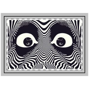 Ghost Art Abstract Pattern Throw Pillow