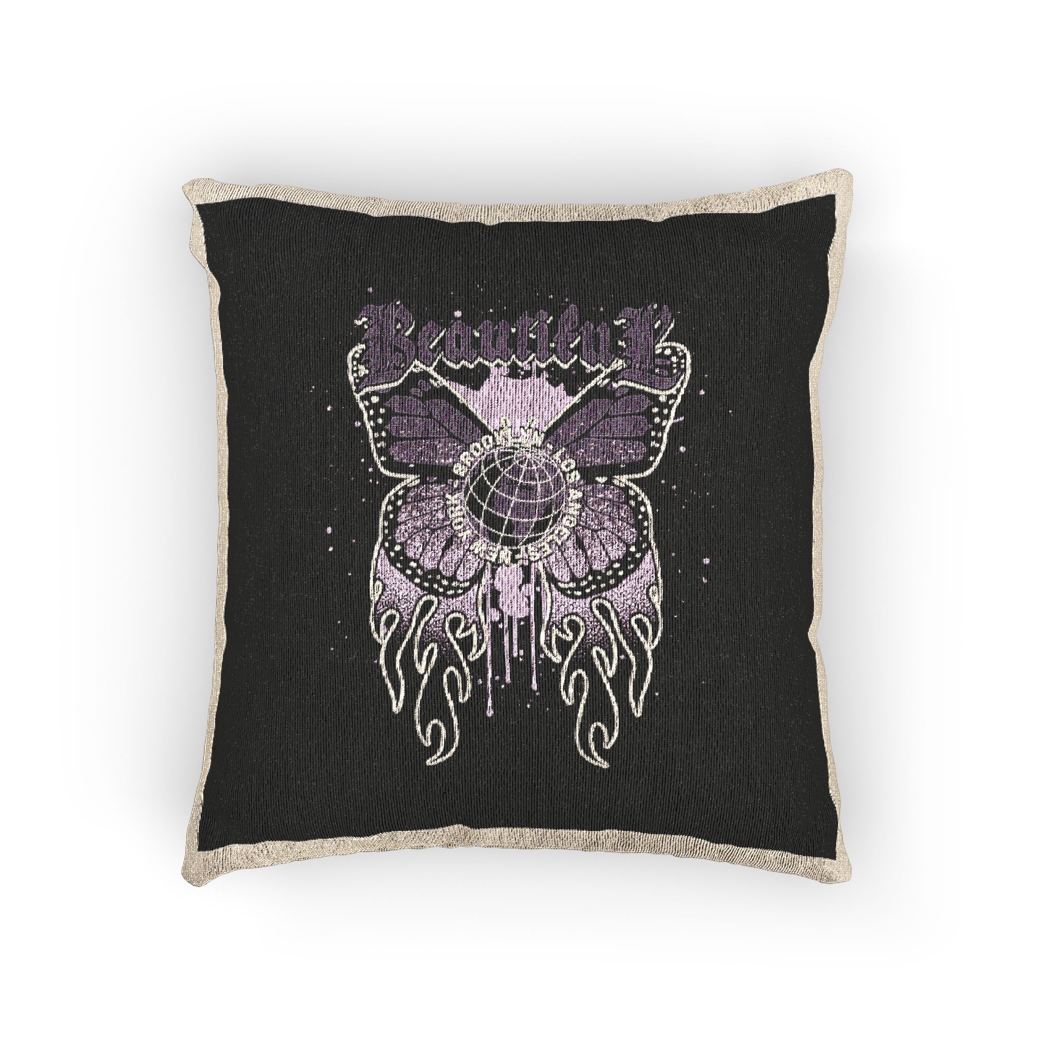 Beautiful Butterfly Street Style Vintage Fashion Woven Pillow