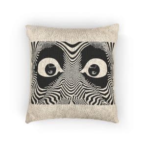 Ghost Art Abstract Pattern Woven Pillow